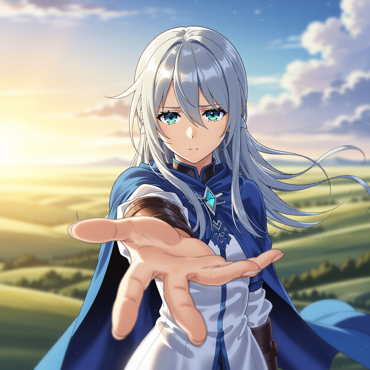 草原にて - xのAIイラスト