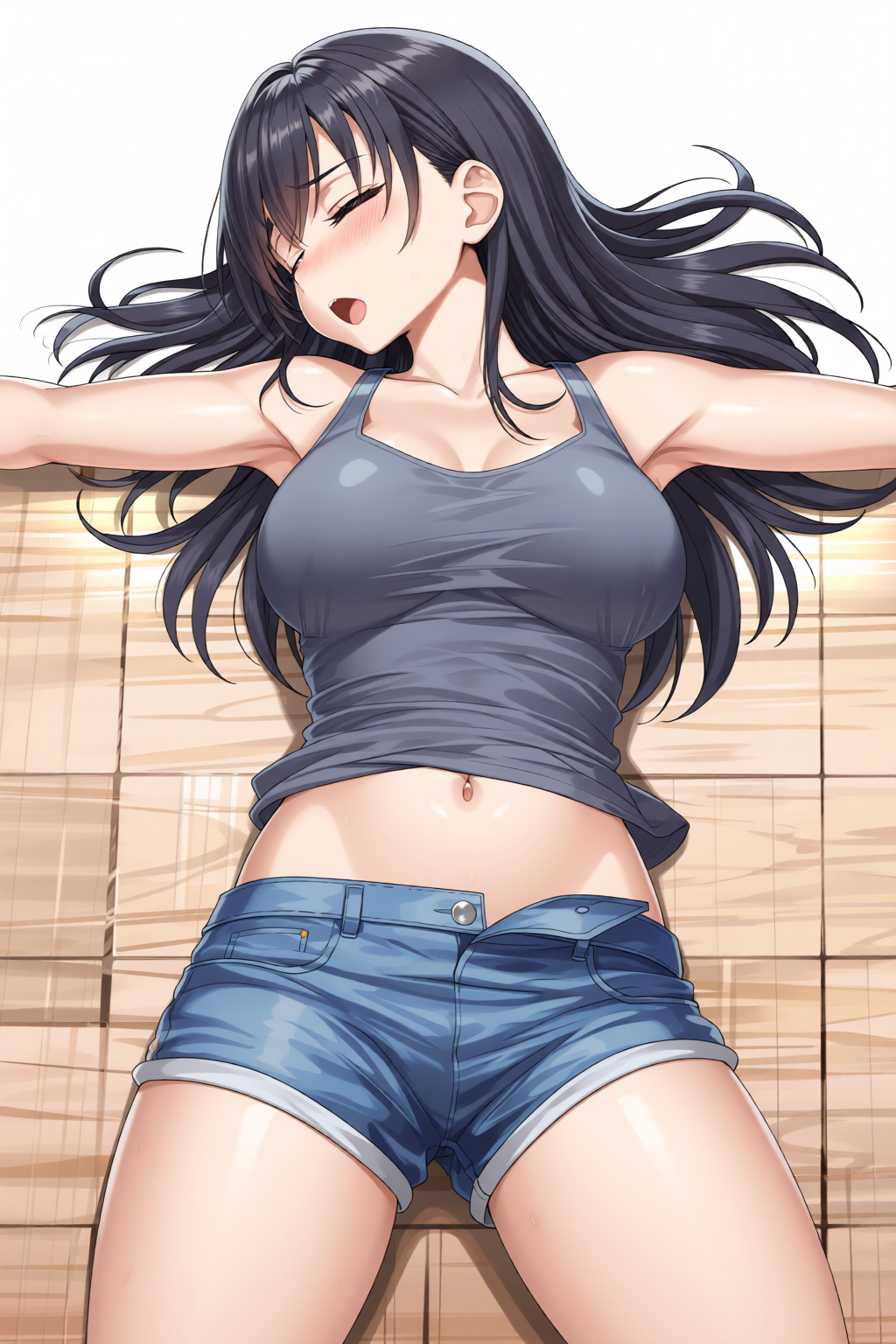 昼寝娘好 - BuruのAIイラスト