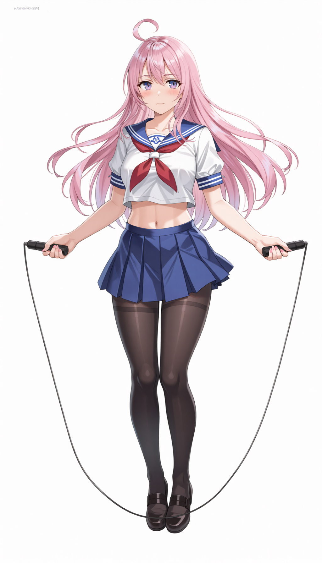 縄跳娘好 - BuruのAIイラスト