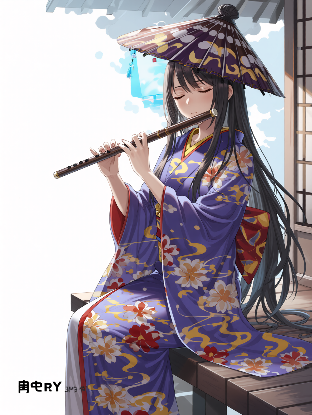 笛吹娘好 - BuruのAIイラスト
