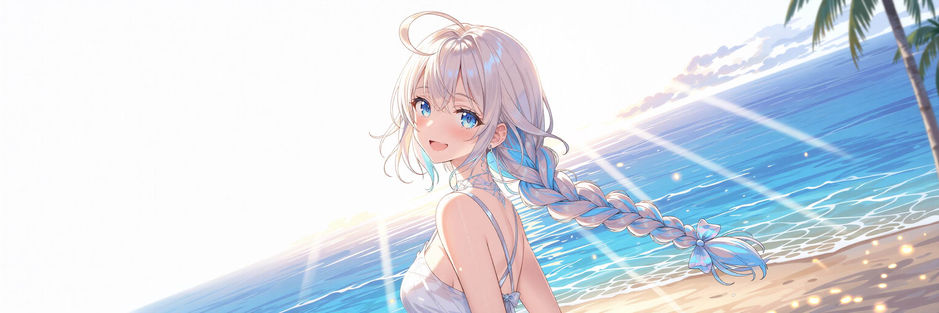浜辺でキラキラ - 楓夏のAIイラスト