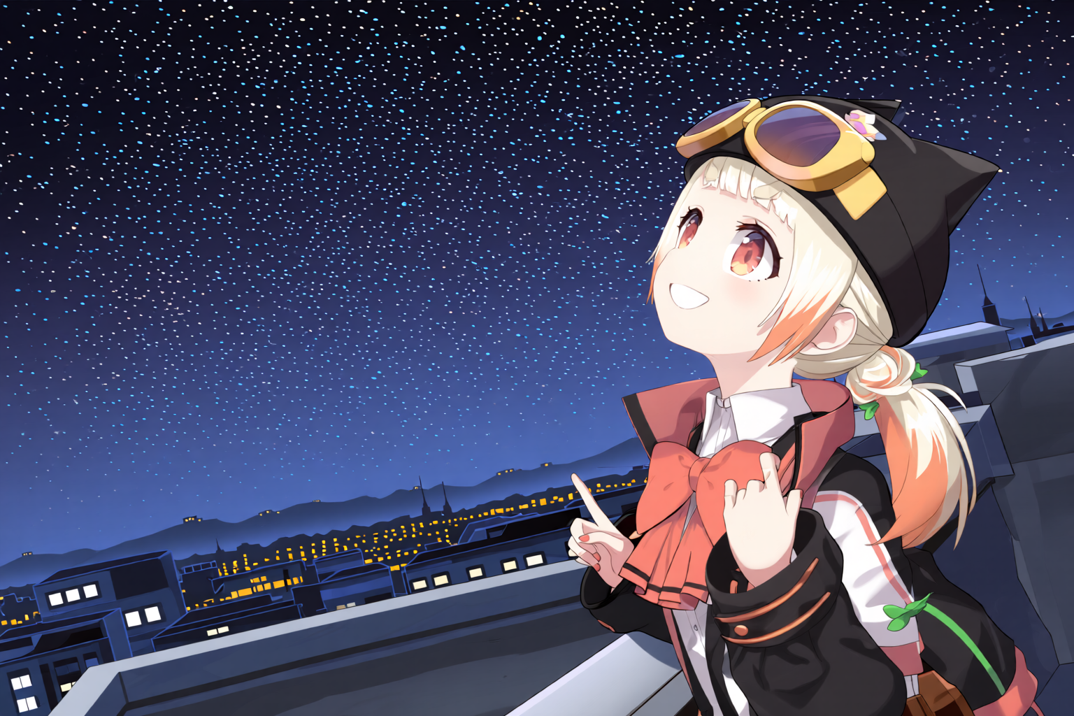 星空と女の子 - nabemarin2795のAIイラスト