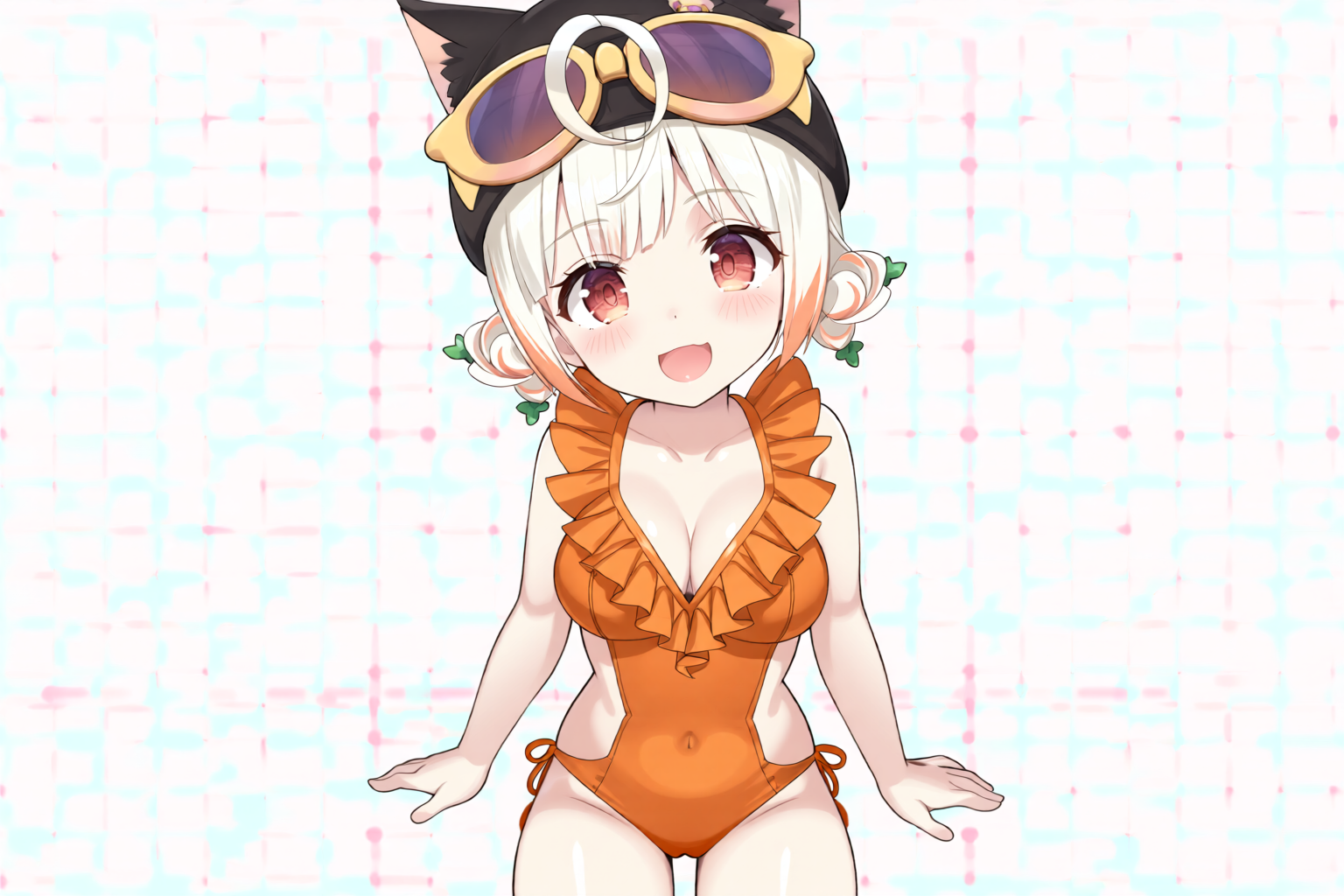 オレンジの水着 - nabemarin2795のAIイラスト