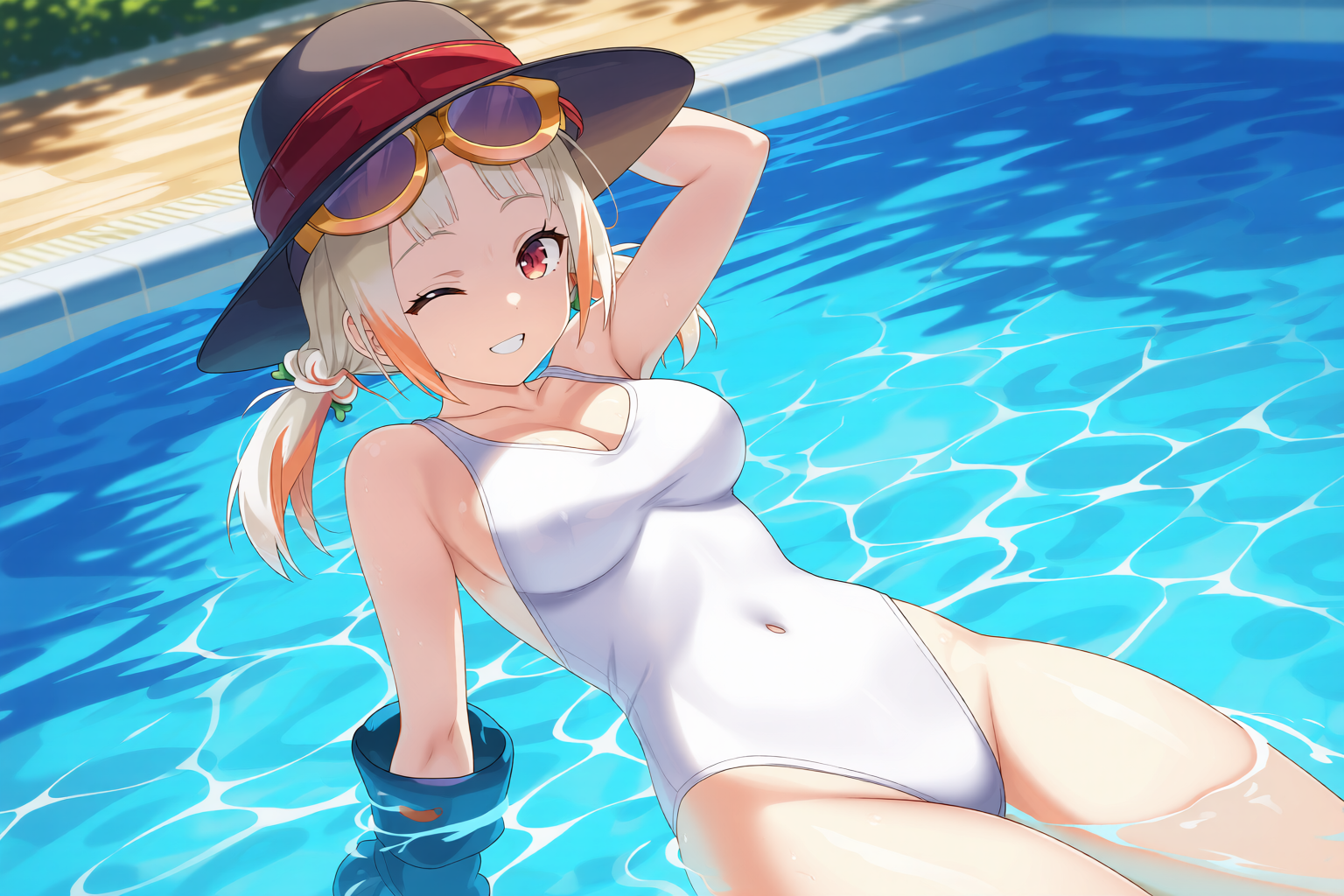 プールの風景 - nabemarin2795のAIイラスト