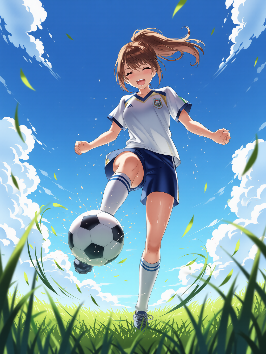 華麗なリフティング！ - むか～しのAIイラスト