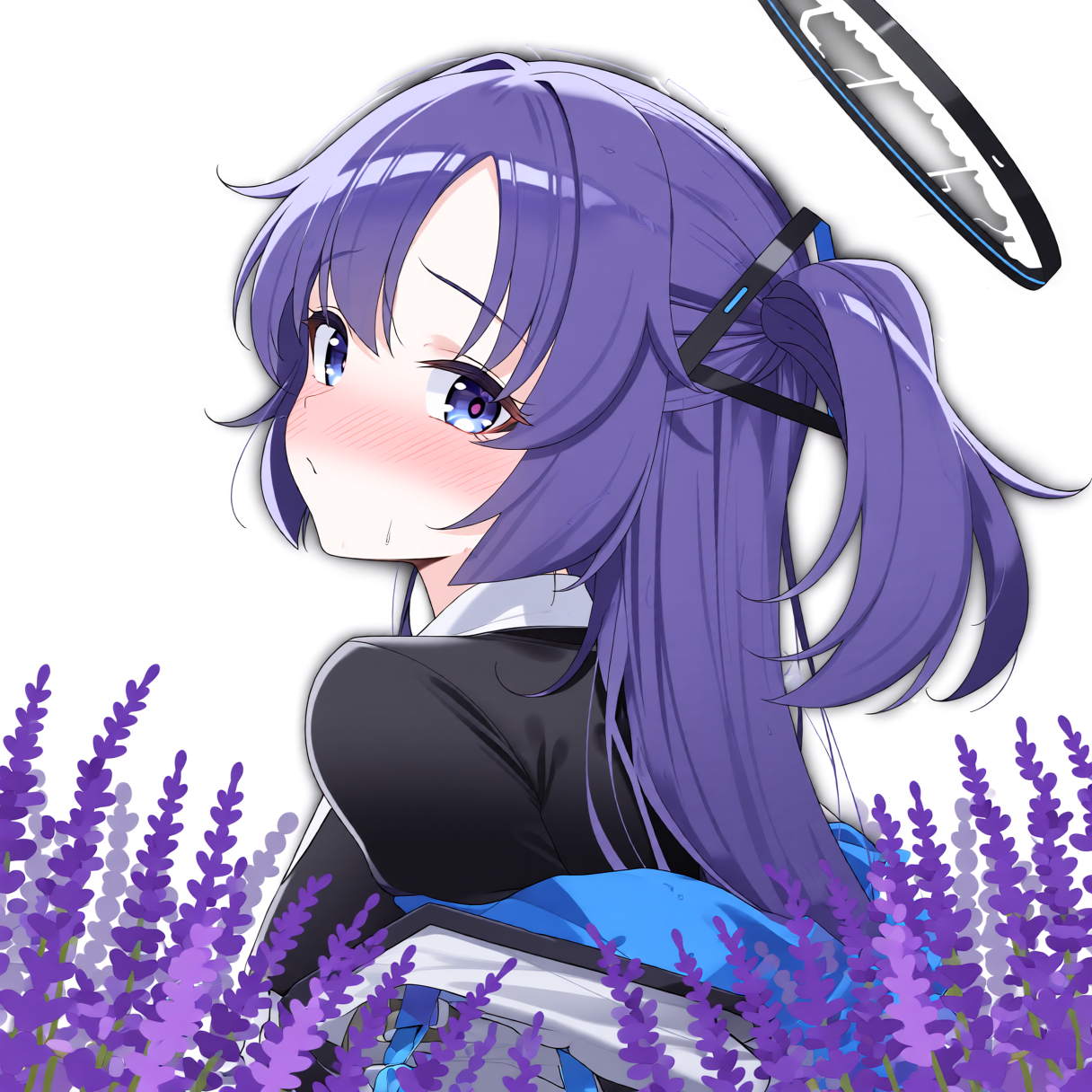 ブルアカユウカ ラベンダー畑 - しょいのAIイラスト