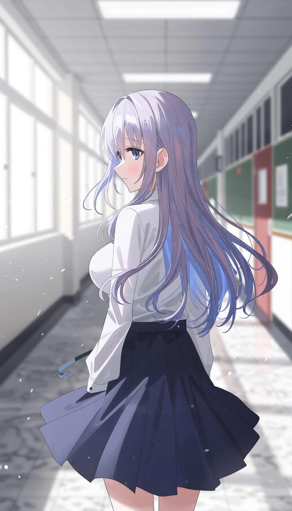 涼しげな彼女 - みどりたにのAIイラスト