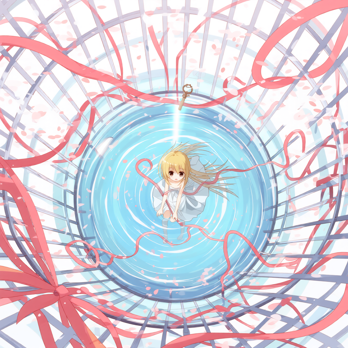 籠の中に鳥 - みどりたにのAIイラスト