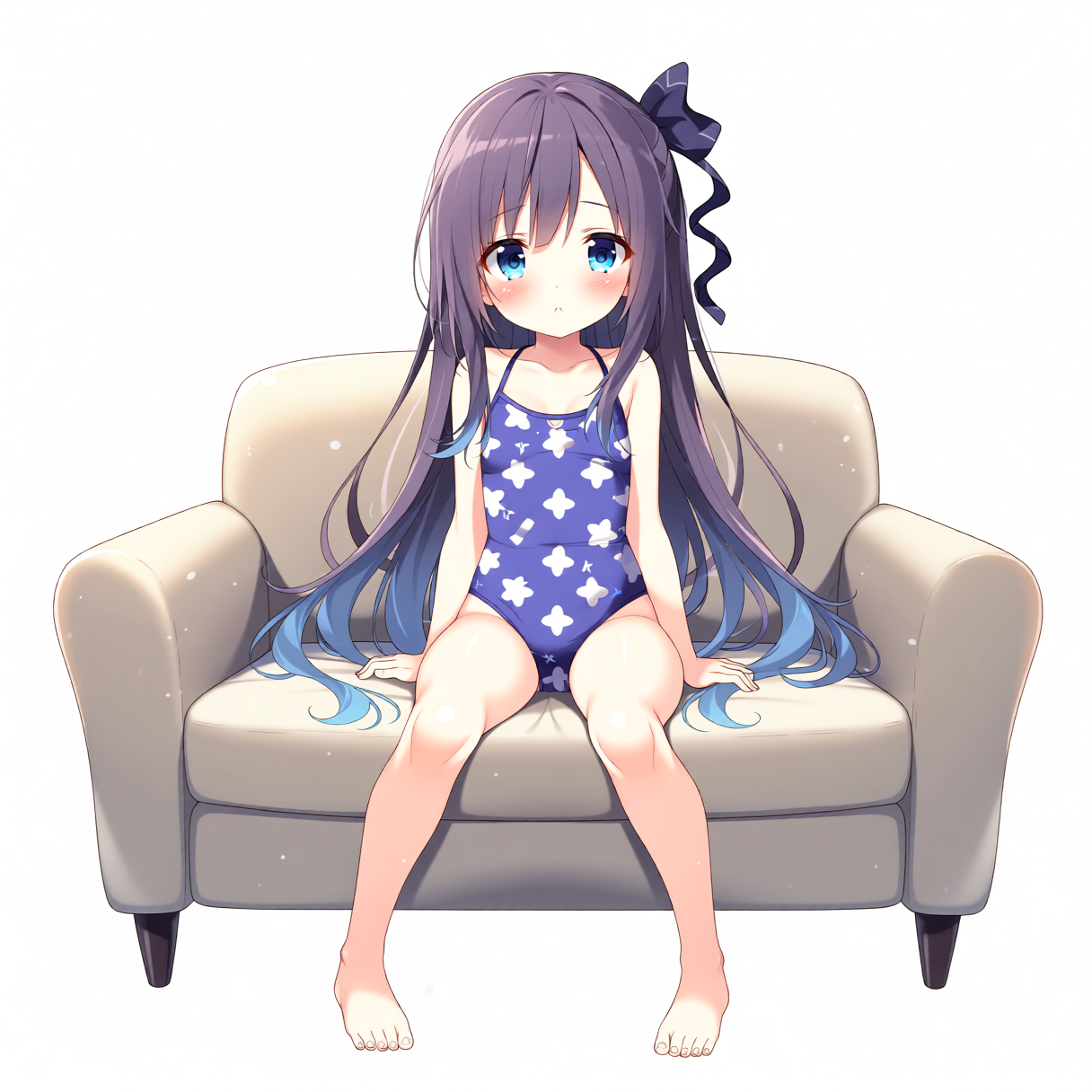 水着ソファ - みどりたにのAIイラスト