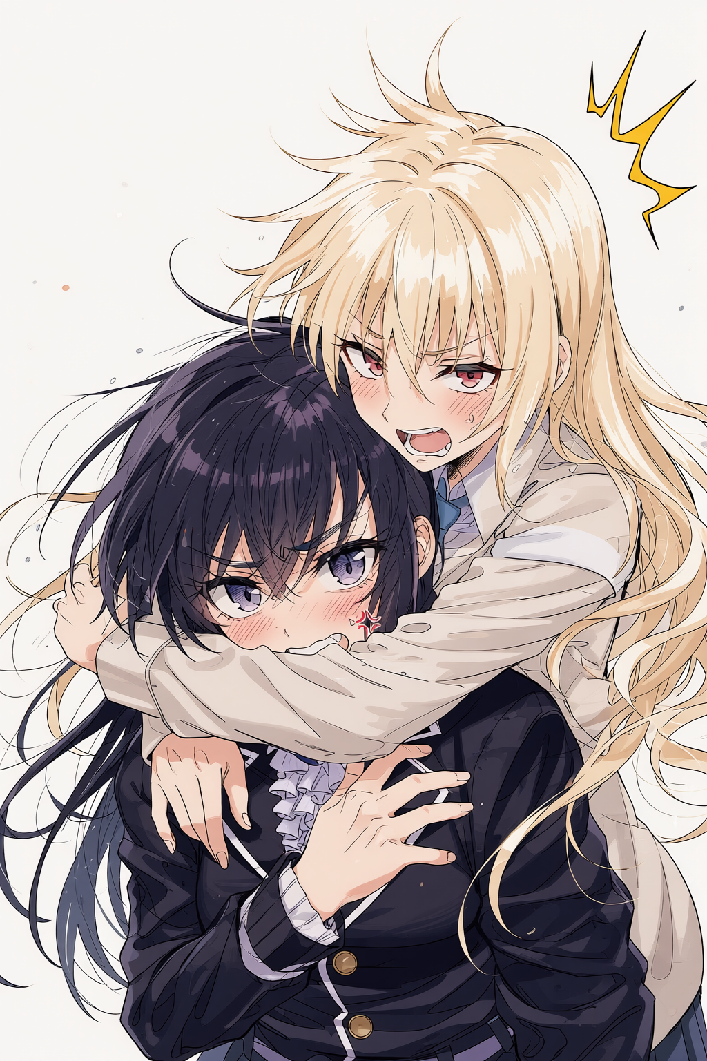 ツンデレじゃれ合い - aries0890のAIイラスト