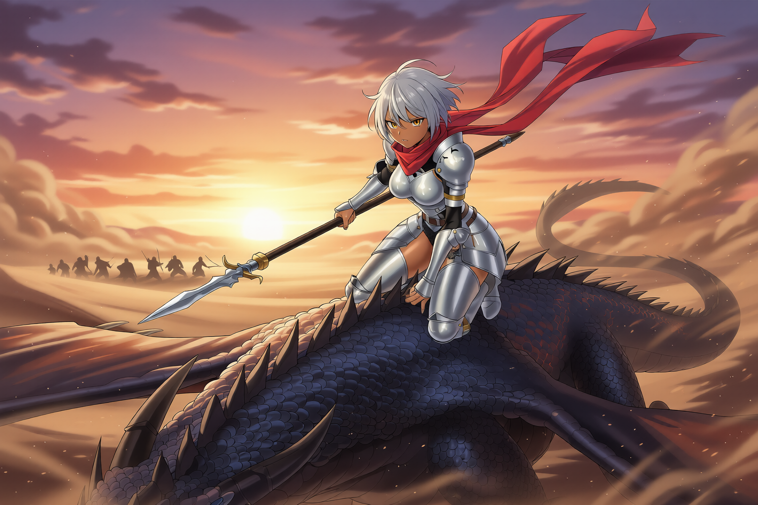 女の竜騎士 - 運命のルーレットのAIイラスト