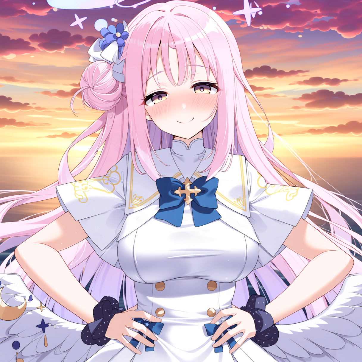 夕方の、ブルアカのミカ - 運命のルーレットのAIイラスト
