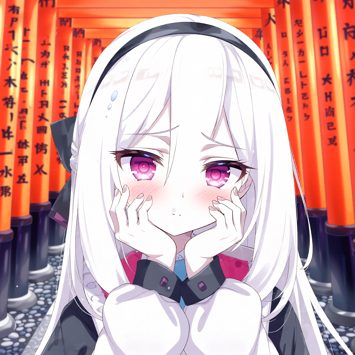 鳥居で、ブルアカのケイ - 運命のルーレットのAIイラスト