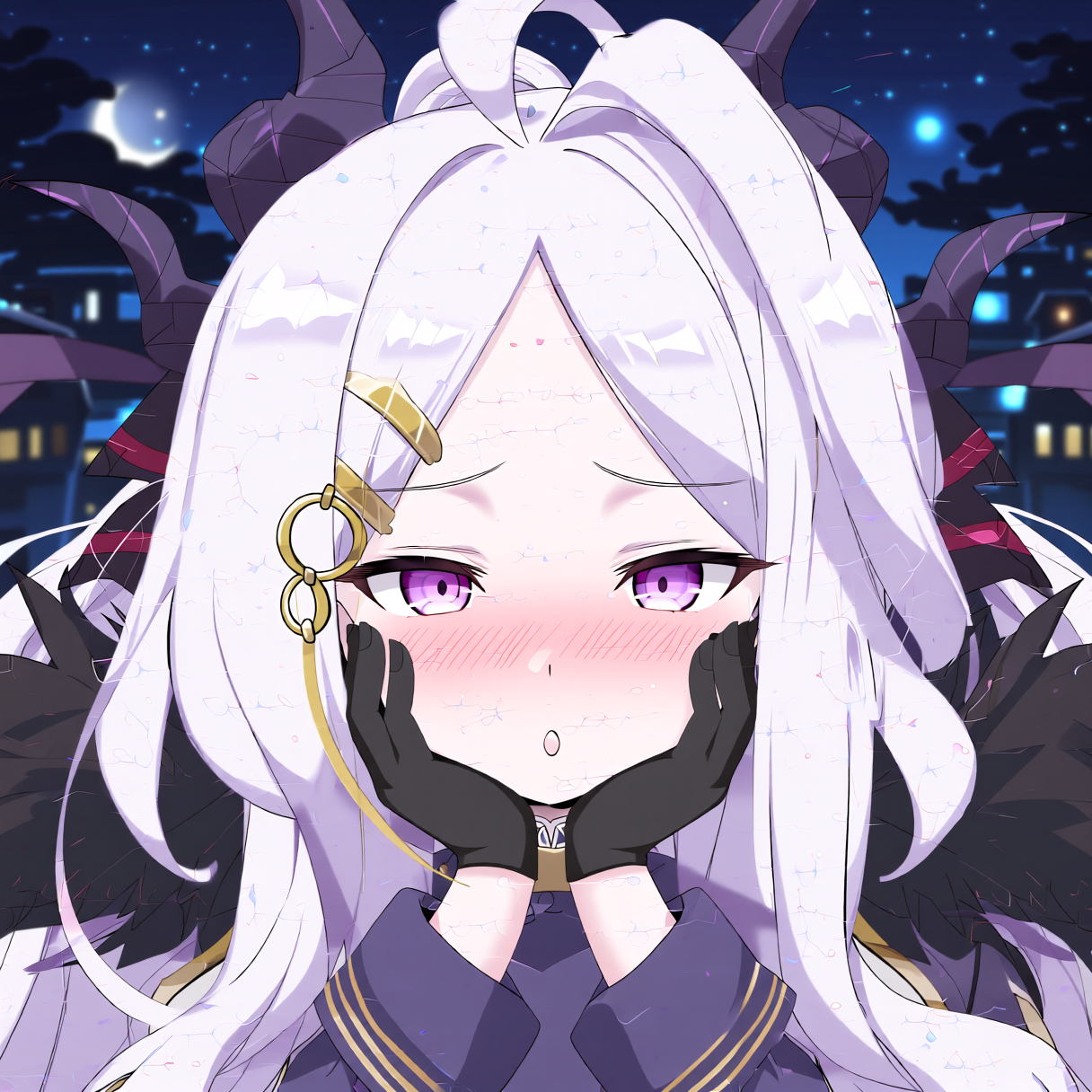 照れるブルアカのヒナ - 運命のルーレットのAIイラスト