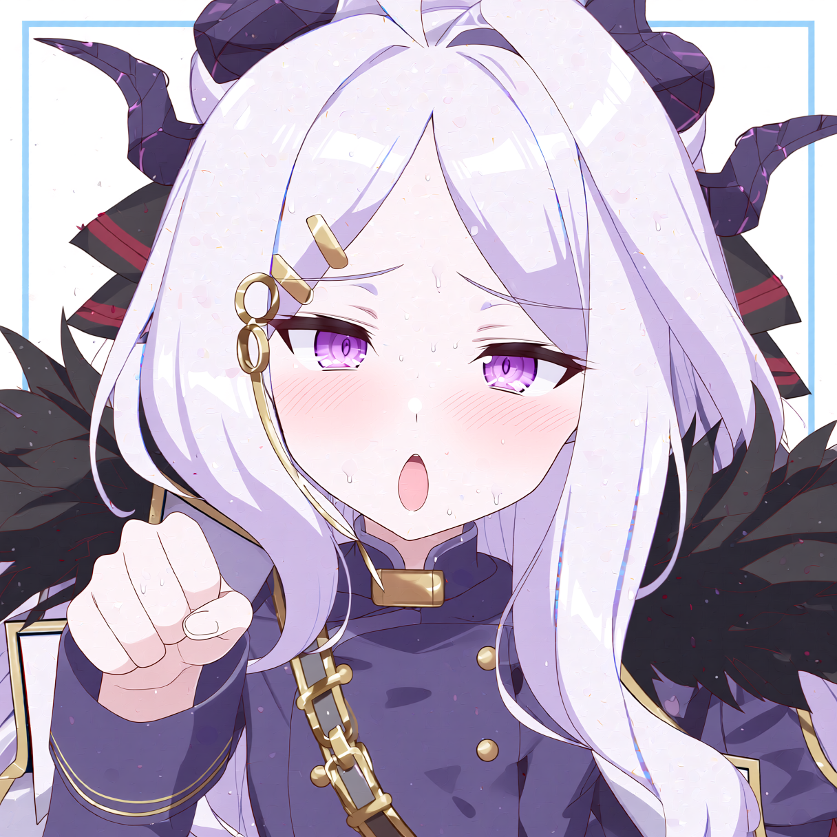 グーを握るブルアカのヒナ - 運命のルーレットのAIイラスト