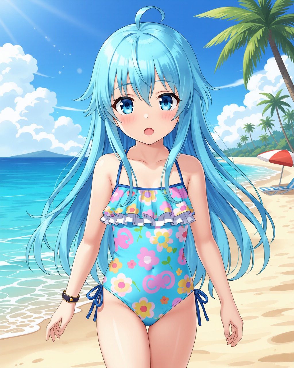 真夏、それは男の娘の季節 - 碧雲奏羽のAIイラスト