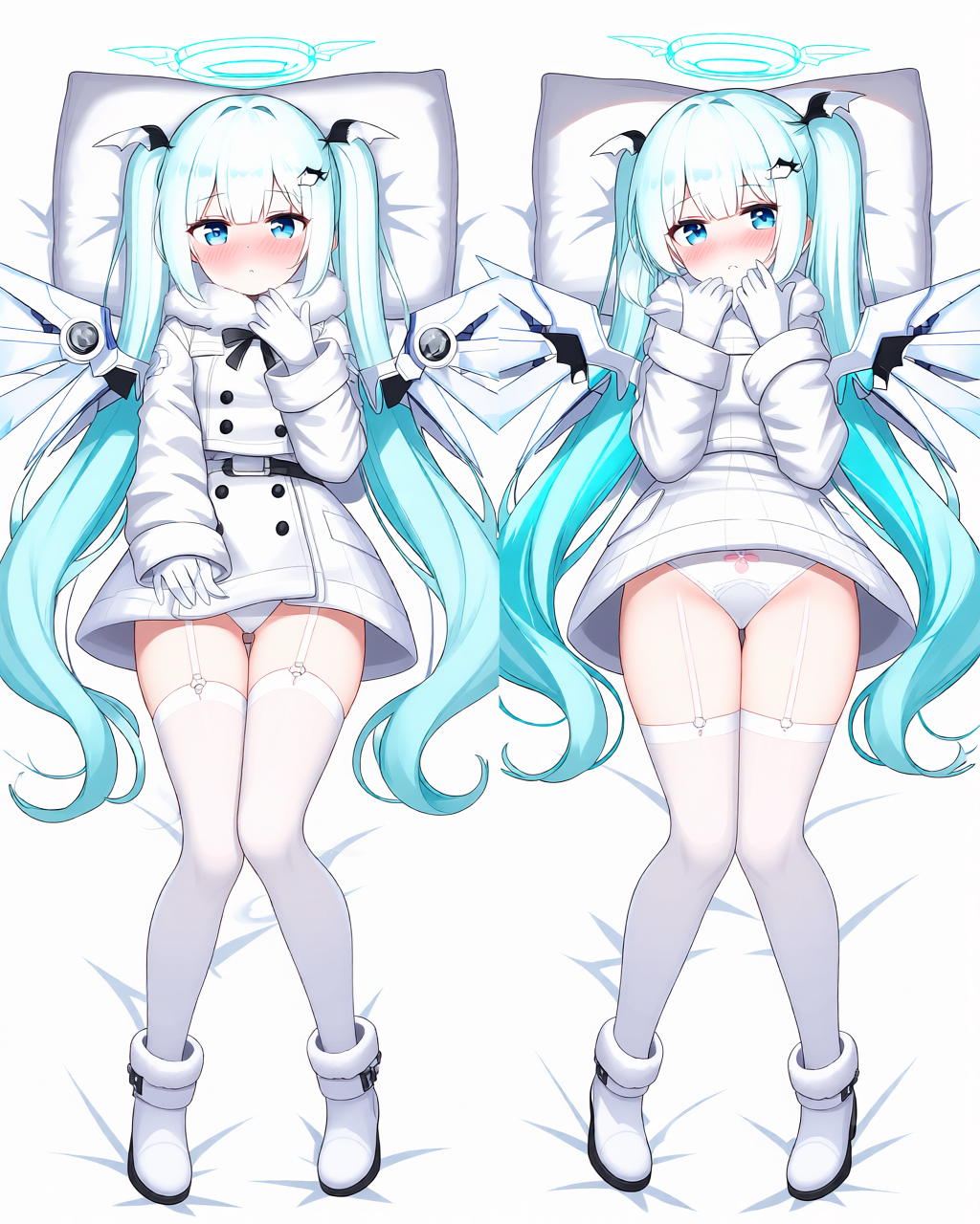 抱き枕 - 羽のAIイラスト