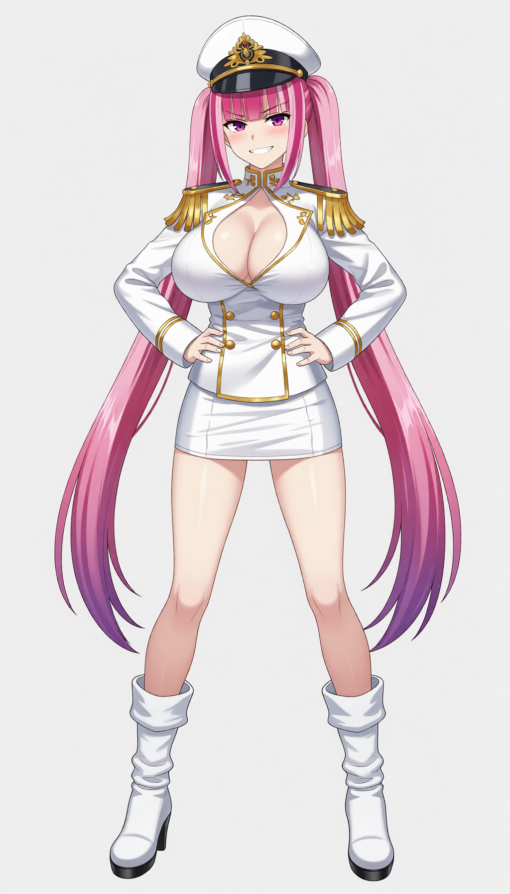 白軍服少女 - cat3yugioのAIイラスト